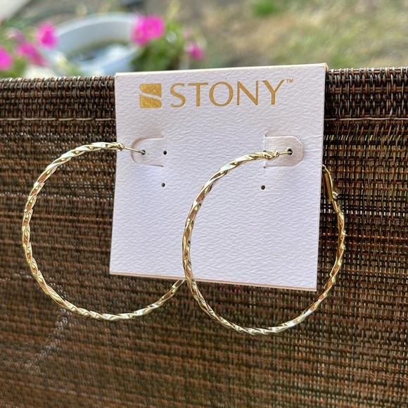 Gold Hoop Earrings - Picture 12 of 15